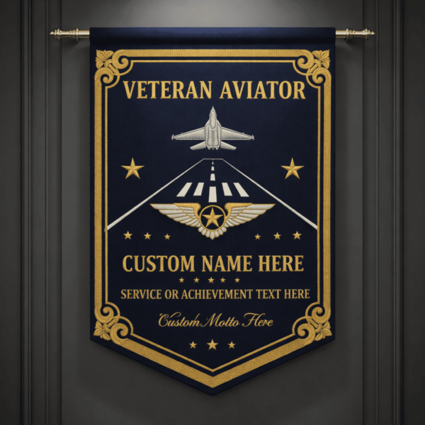 Custom Veteran Aviation Recognition Banner