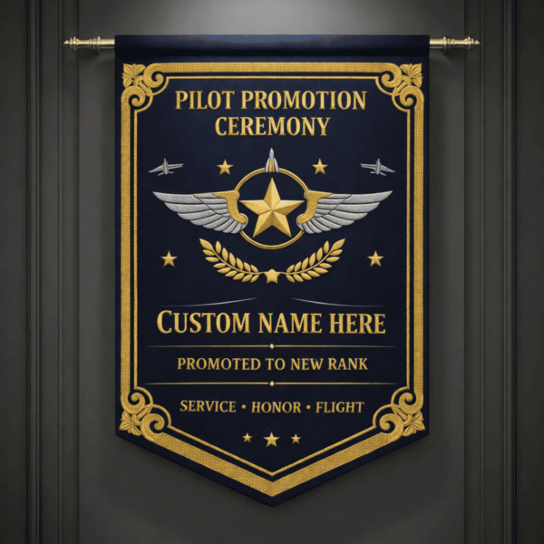 Custom Pilot Promotion Ceremony Banner